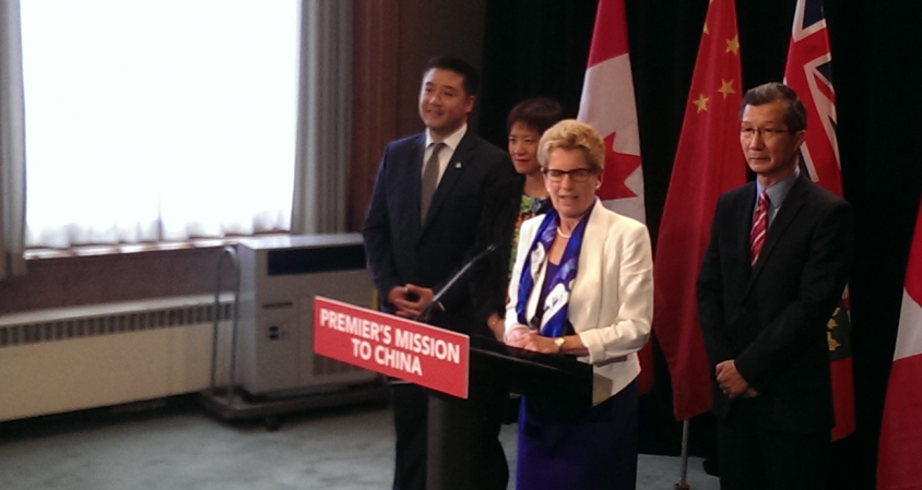 Wynne announces details on trade mission to China