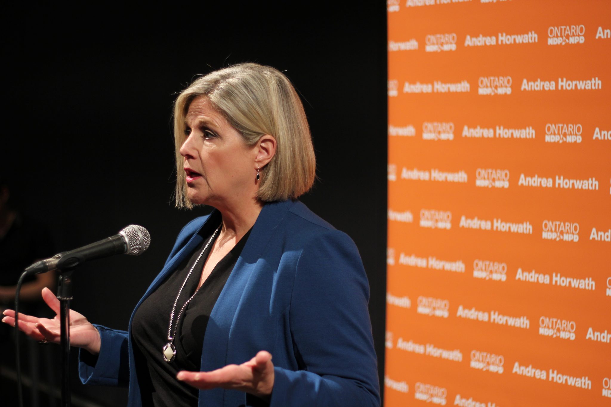 Horwath trumpets child care plan as she tries to woo Scarborough voters