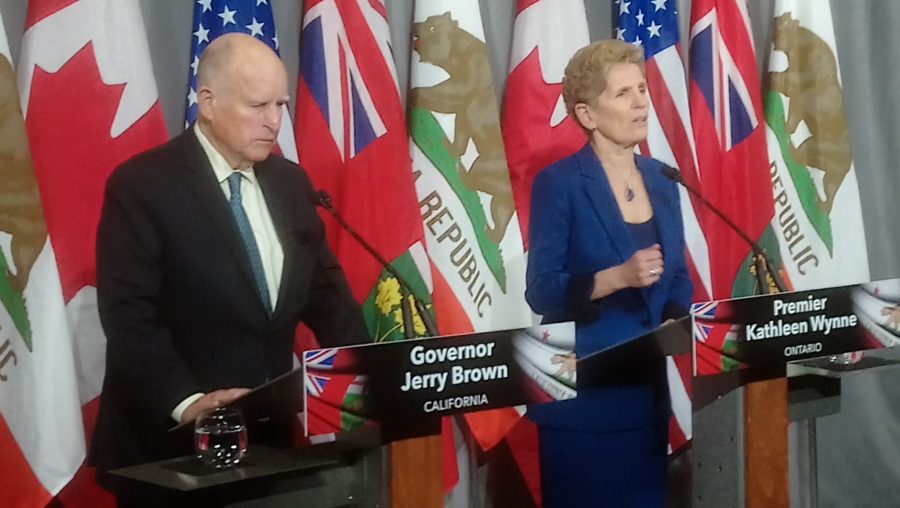 California Governor Jerry Brown takes on Doug Ford's populism