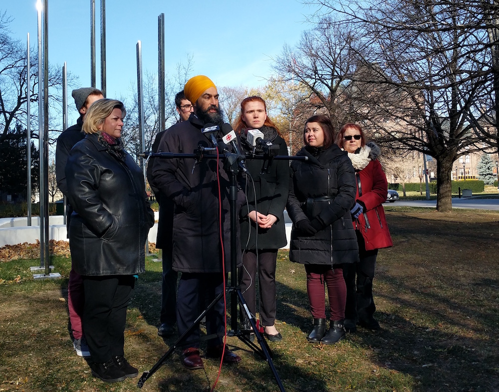 Jagmeet Singh takes a swing at Doug Ford and French-language cuts