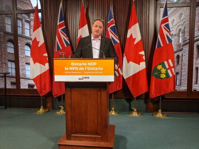 NDP MPP Taras Natyshak holds a press conference at Queen's Park on Monday, February 3, 2020. Jessica Smith Cross / QP Briefing