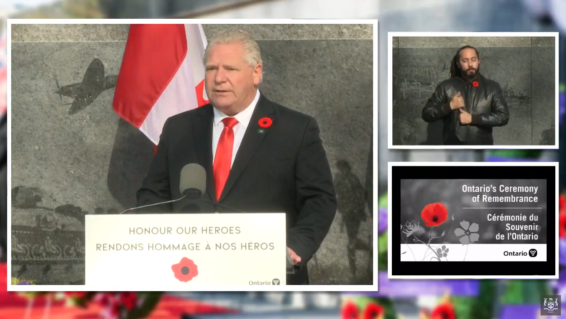 Leaders gather at Queen's Park for Remembrance Day under 'strange and uncertain circumstances'