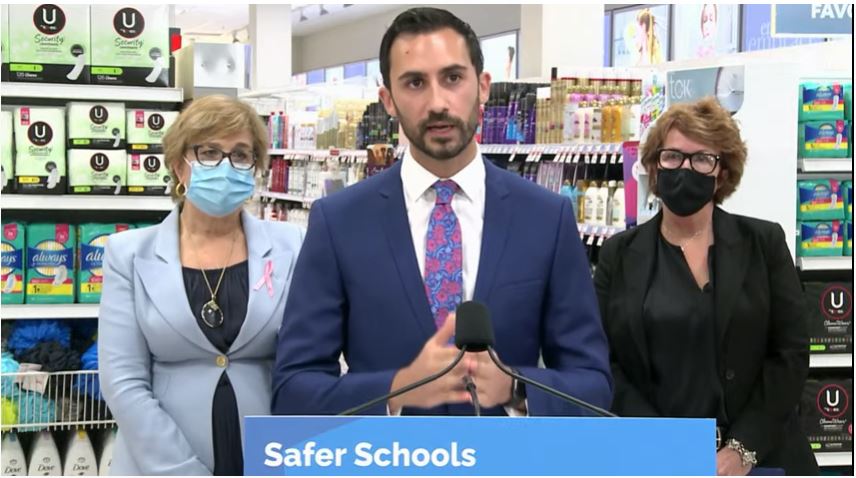 Provincial partnership with Shoppers Drug Mart to provide Ontario students with free menstrual products