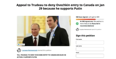 Former Ford staffer drafts petition to deny Alexander Ovechkin entry into Canada